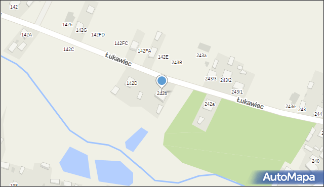 Łukawiec, Łukawiec, 242b, mapa Łukawiec