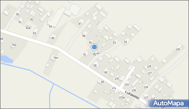 Łukawiec, Łukawiec, 92, mapa Łukawiec