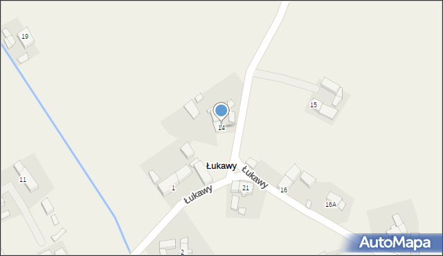 Łukawy, Łukawy, 14, mapa Łukawy