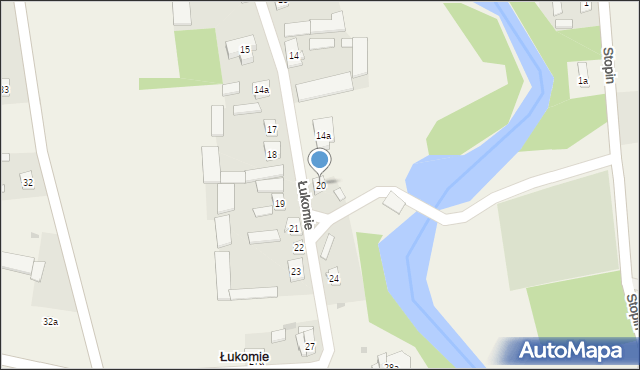 Łukomie, Łukomie, 20, mapa Łukomie