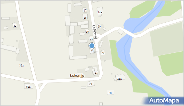 Łukomie, Łukomie, 23a, mapa Łukomie