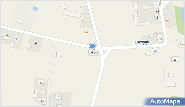 Łukomie, Łukomie, 62a, mapa Łukomie