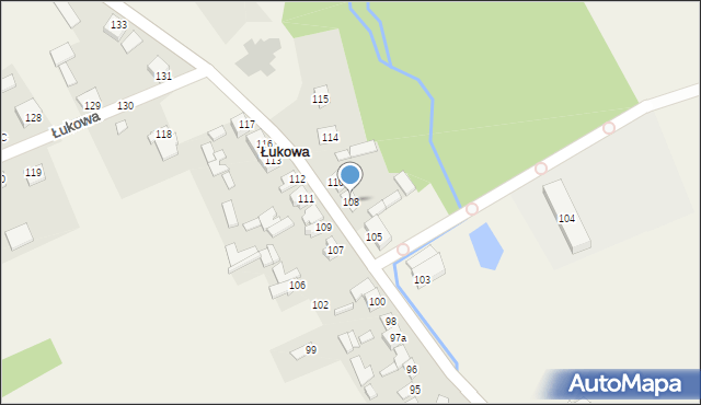 Łukowa, Łukowa, 108, mapa Łukowa