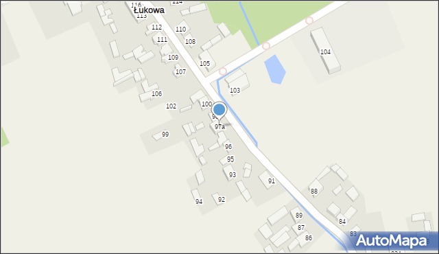 Łukowa, Łukowa, 97a, mapa Łukowa