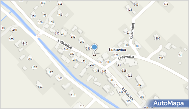 Łukowica, Łukowica, 12, mapa Łukowica