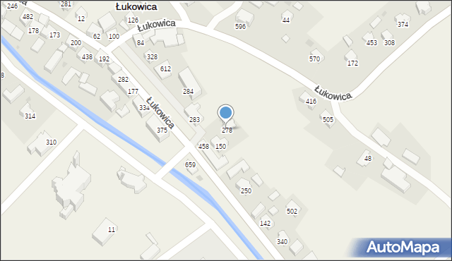 Łukowica, Łukowica, 278, mapa Łukowica
