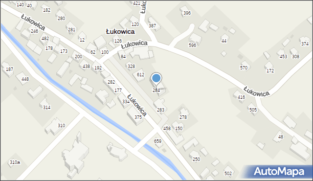 Łukowica, Łukowica, 284, mapa Łukowica