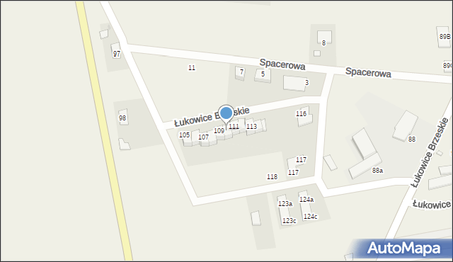 Łukowice Brzeskie, Łukowice Brzeskie, 110, mapa Łukowice Brzeskie