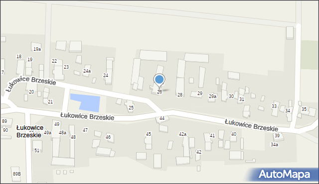 Łukowice Brzeskie, Łukowice Brzeskie, 26, mapa Łukowice Brzeskie