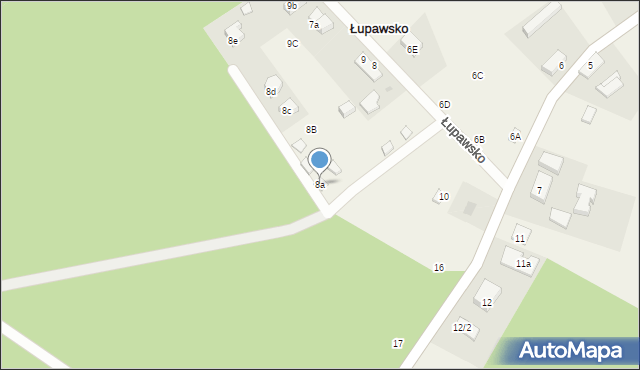 Łupawsko, Łupawsko, 8a, mapa Łupawsko