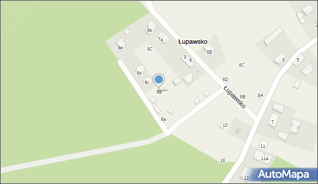 Łupawsko, Łupawsko, 8B, mapa Łupawsko