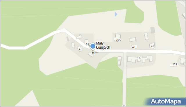 Łupstych, Łupstych, 36, mapa Łupstych