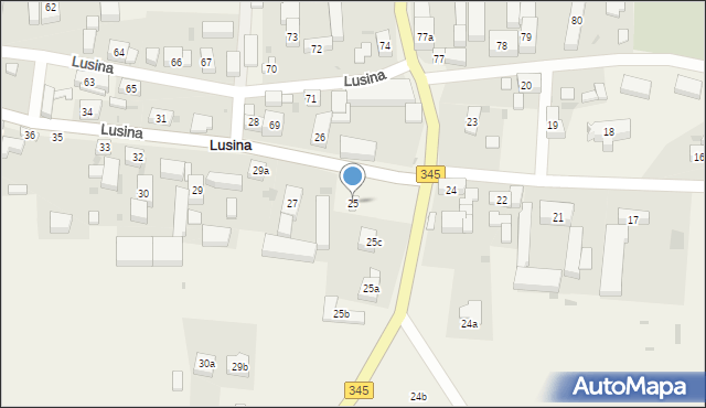 Lusina, Lusina, 25, mapa Lusina