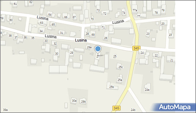 Lusina, Lusina, 27, mapa Lusina