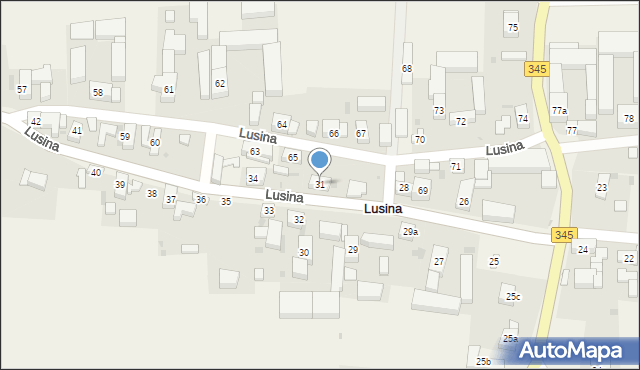 Lusina, Lusina, 31, mapa Lusina