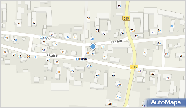 Lusina, Lusina, 69, mapa Lusina