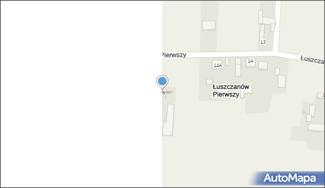 Łuszczanów Pierwszy, Łuszczanów Pierwszy, 15, mapa Łuszczanów Pierwszy