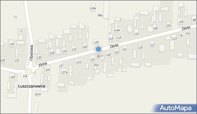 Łuszczanowice, Łuszczanowice, 92, mapa Łuszczanowice