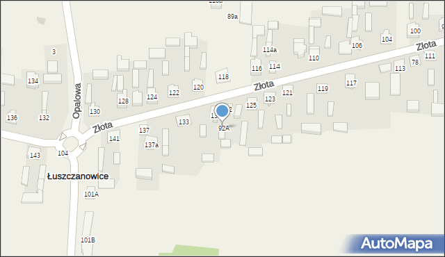 Łuszczanowice, Łuszczanowice, 92A, mapa Łuszczanowice