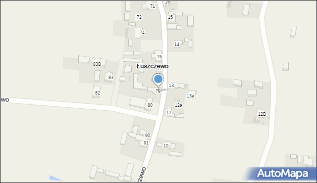 Łuszczewo, Łuszczewo, 79, mapa Łuszczewo