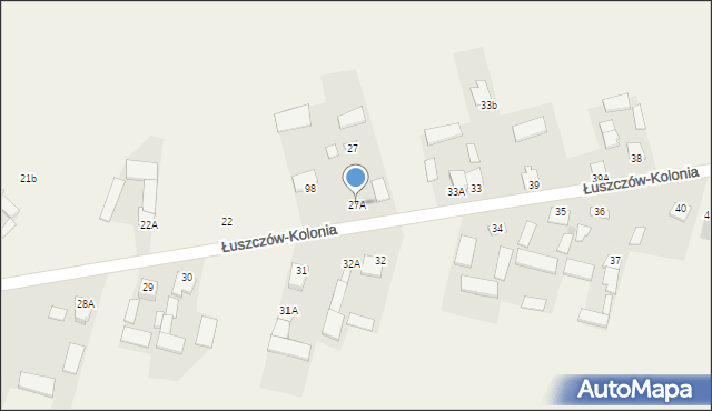 Łuszczów-Kolonia, Łuszczów-Kolonia, 27A, mapa Łuszczów-Kolonia