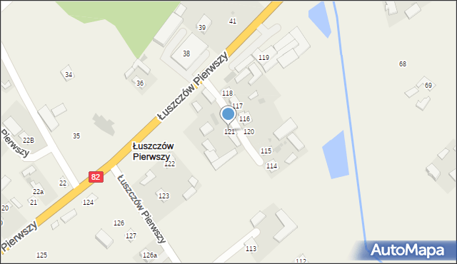 Łuszczów Pierwszy, Łuszczów Pierwszy, 121, mapa Łuszczów Pierwszy