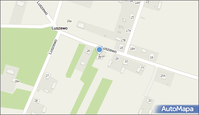 Luszewo, Luszewo, 25, mapa Luszewo