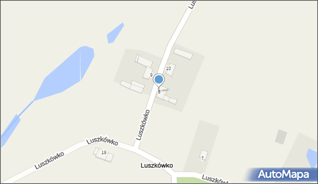 Luszkówko, Luszkówko, 8, mapa Luszkówko