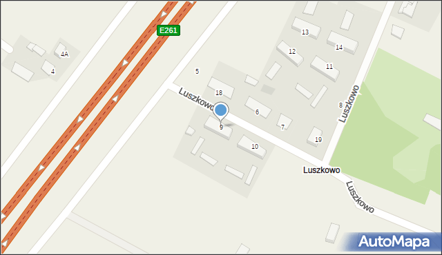 Luszkowo, Luszkowo, 9, mapa Luszkowo