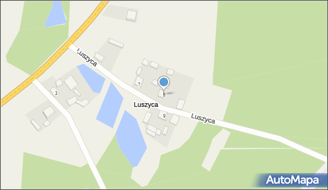 Luszyca, Luszyca, 8, mapa Luszyca