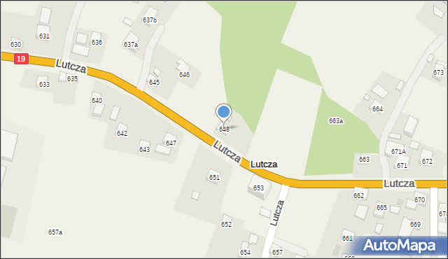 Lutcza, Lutcza, 648, mapa Lutcza