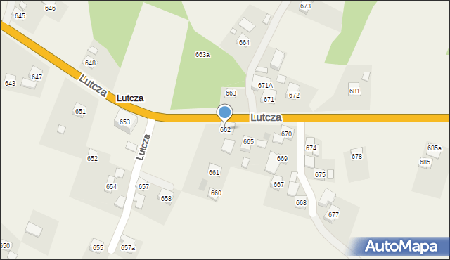 Lutcza, Lutcza, 662, mapa Lutcza
