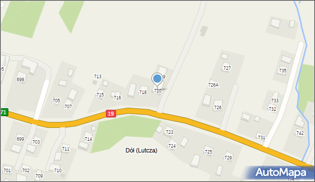 Lutcza, Lutcza, 720, mapa Lutcza