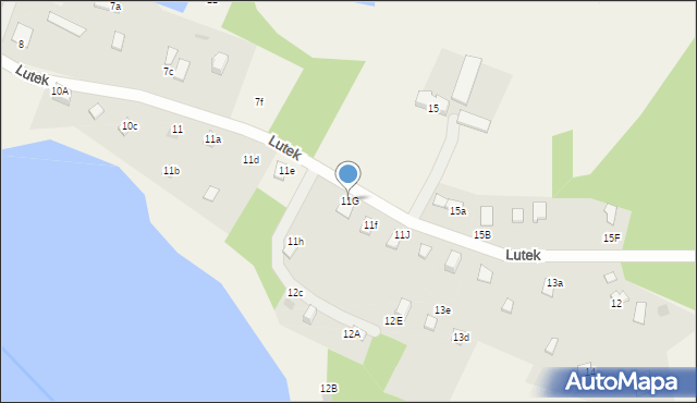 Lutek, Lutek, 11G, mapa Lutek