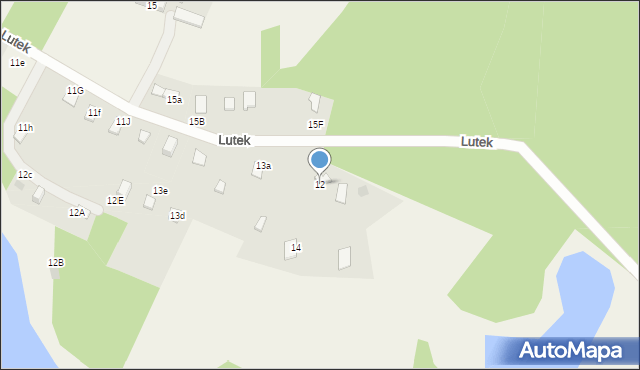 Lutek, Lutek, 12, mapa Lutek