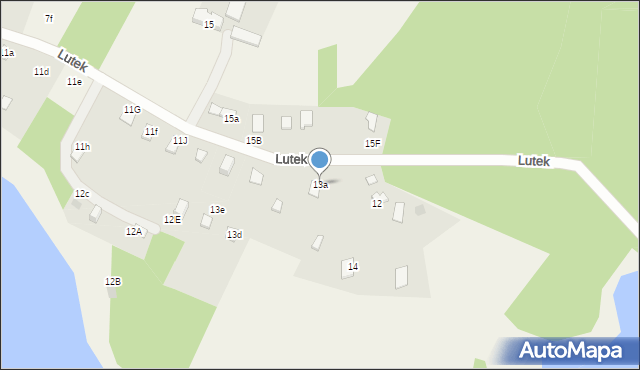 Lutek, Lutek, 13a, mapa Lutek