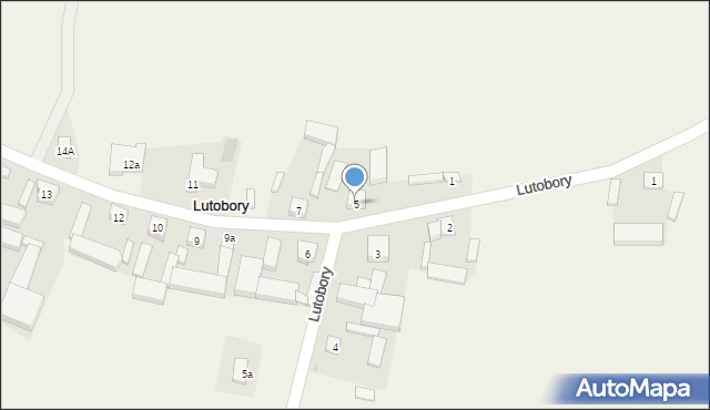 Lutobory, Lutobory, 5, mapa Lutobory