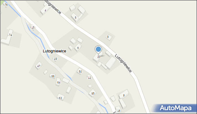 Lutogniewice, Lutogniewice, 10, mapa Lutogniewice