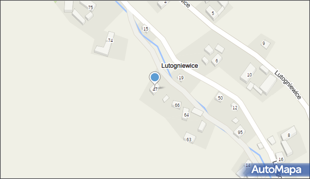 Lutogniewice, Lutogniewice, 47, mapa Lutogniewice