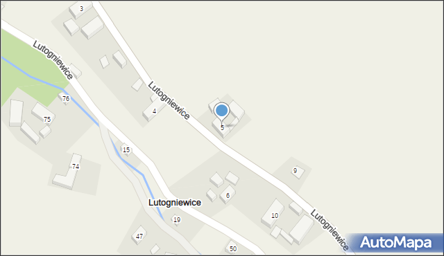 Lutogniewice, Lutogniewice, 5, mapa Lutogniewice