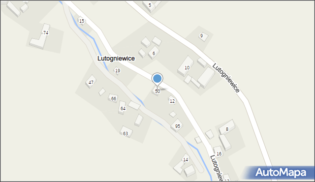 Lutogniewice, Lutogniewice, 50, mapa Lutogniewice