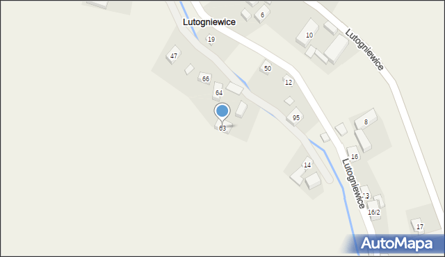 Lutogniewice, Lutogniewice, 63, mapa Lutogniewice