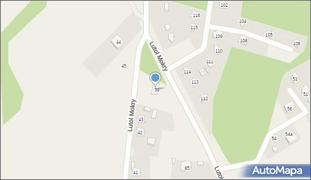 Lutol Mokry, Lutol Mokry, 44, mapa Lutol Mokry