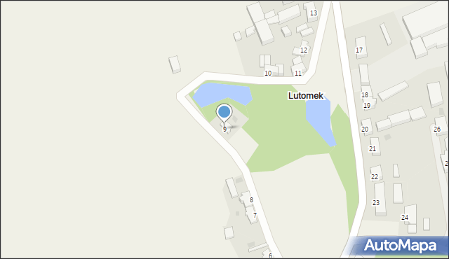 Lutomek, Lutomek, 9, mapa Lutomek