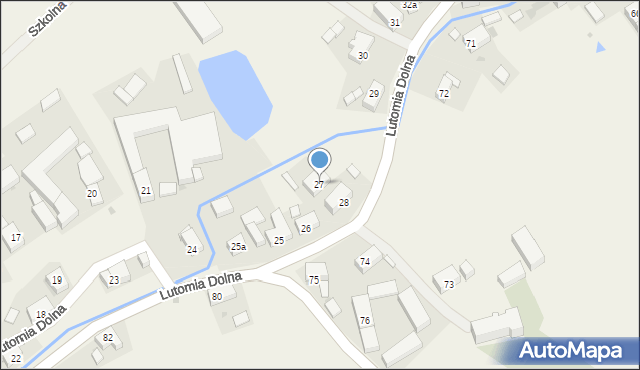 Lutomia Dolna, Lutomia Dolna, 27, mapa Lutomia Dolna