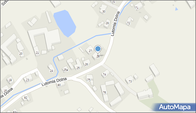 Lutomia Dolna, Lutomia Dolna, 28, mapa Lutomia Dolna