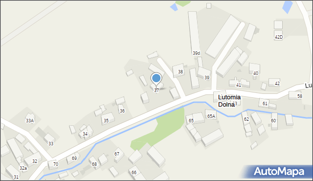 Lutomia Dolna, Lutomia Dolna, 37, mapa Lutomia Dolna