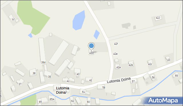 Lutomia Dolna, Lutomia Dolna, 42D, mapa Lutomia Dolna