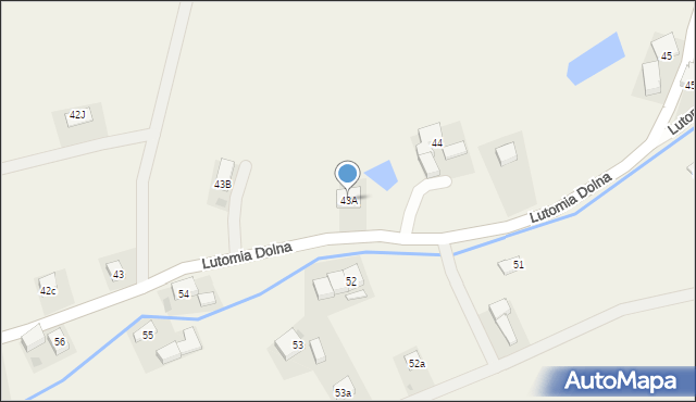 Lutomia Dolna, Lutomia Dolna, 43A, mapa Lutomia Dolna
