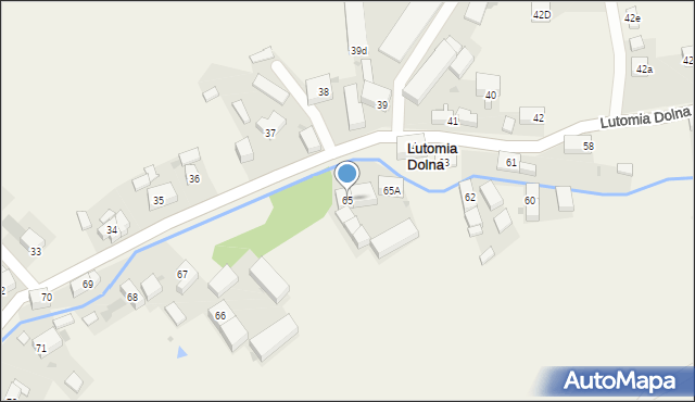 Lutomia Dolna, Lutomia Dolna, 65, mapa Lutomia Dolna